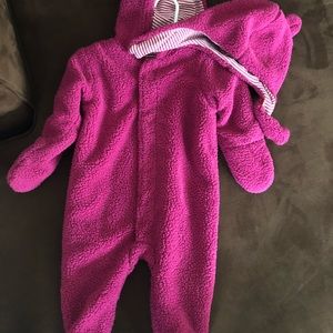 Magnificent Baby infant fleece onesie with hat